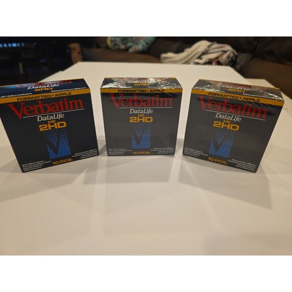 New Qty. 29 Vintage Verbatim 3.5” MF2HD Double Sided High Density Floppy Disks - Picture 1 of 10